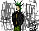 Punk Watercolor with computer colour by William